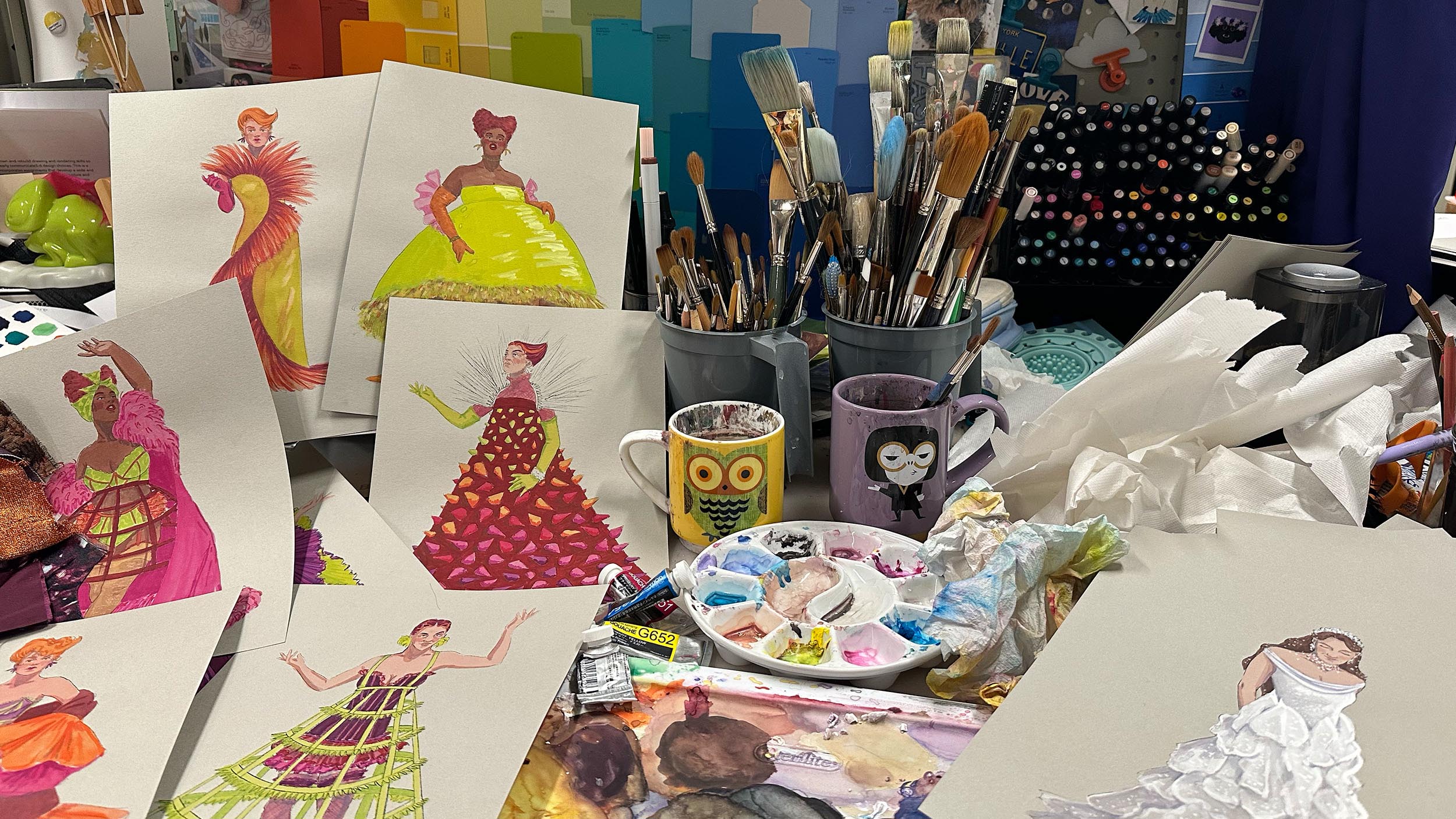 The making of Cendrillon - Time lapse video of Camille painting Cendrillon renderings.
